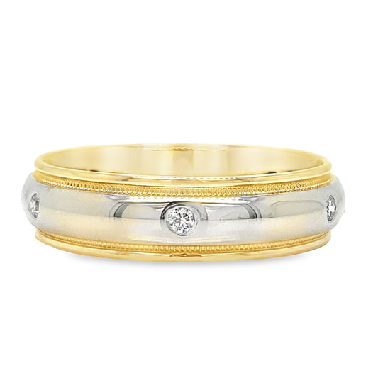 Two Tone Diamond Band