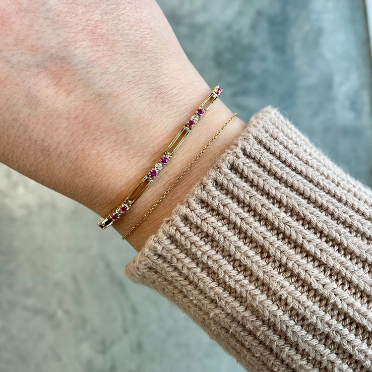 Lab Grown Ruby & Diamond Bracelet