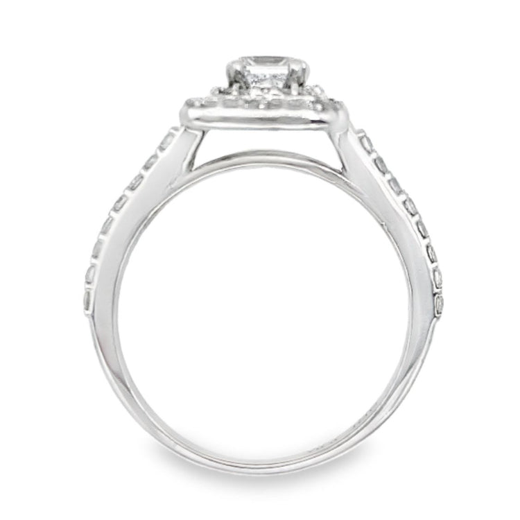Double Halo Princess Cut Diamond Ring