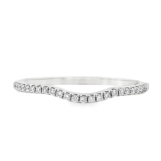 Dainty Curved Diamond Band by Simon G