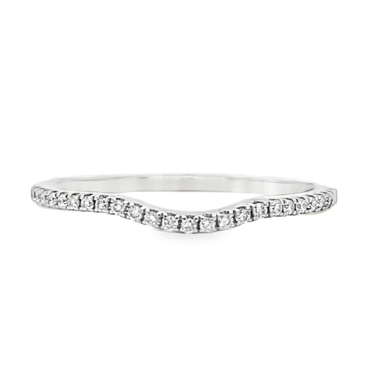 Dainty Curved Diamond Band by Simon G