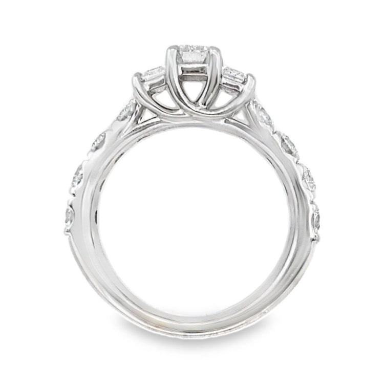 2.00TCW Emerald Cut Three Stone Ring