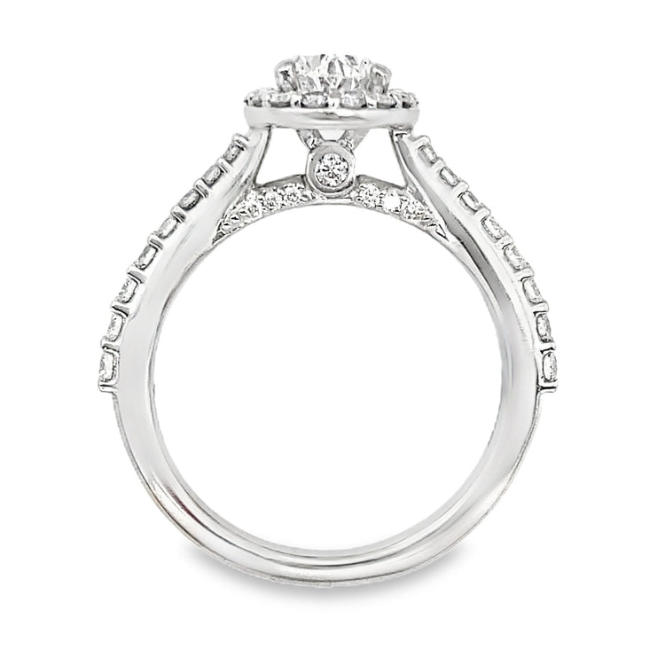 Platinum Diamond Halo Ring by Birks