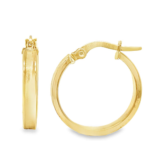 Textured Concave Hoop Earrings