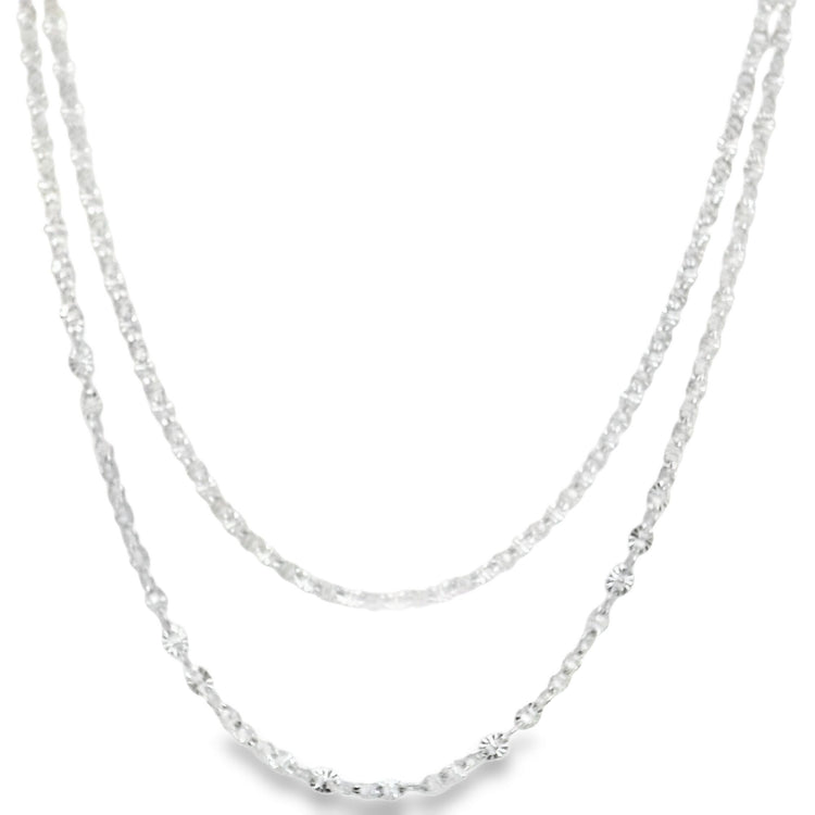 Diamond Cut Double Layer Marine Necklace