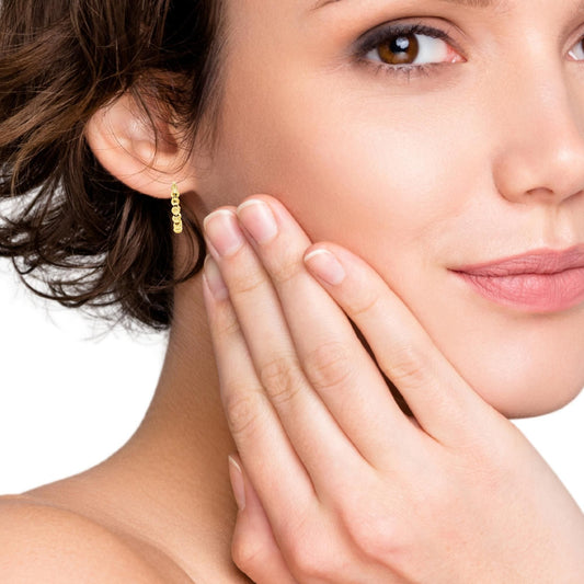 Diamond Cut Bead Hoops