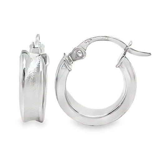 Textured Center Mini Hoops