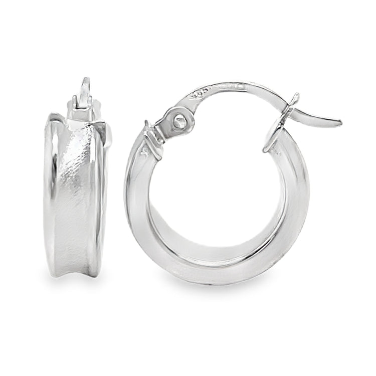 Textured Center Mini Hoops