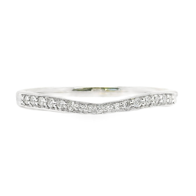 Slightly Curved Diamond Band