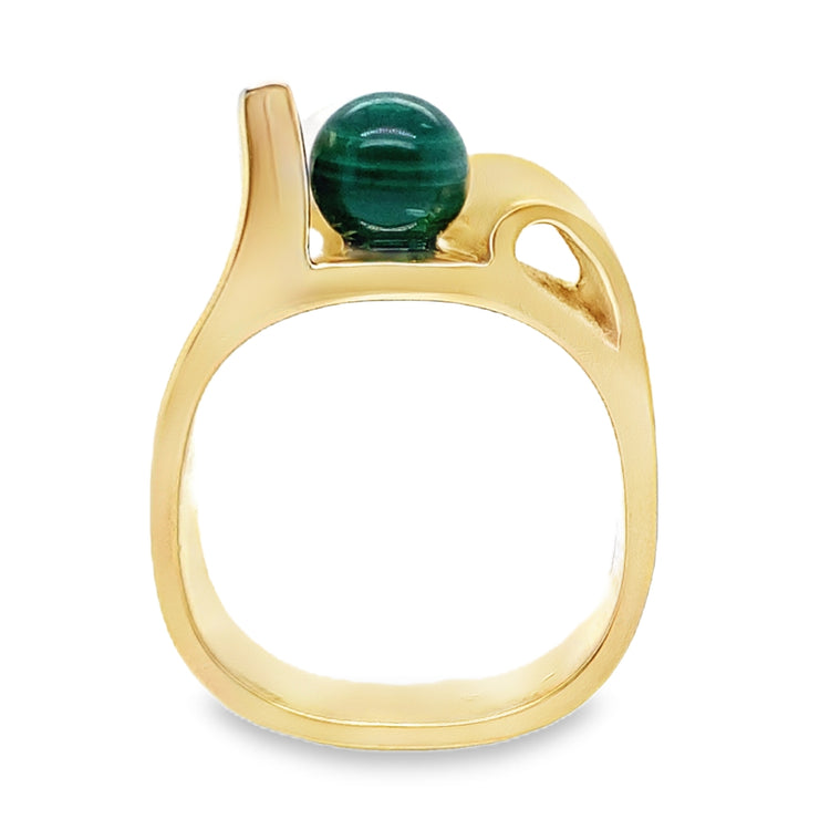 Malachite & Pearl Statement Ring