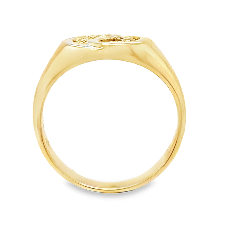 Oval Top Nugget Ring