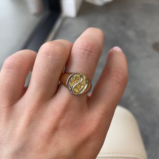 Oval Top Nugget Ring