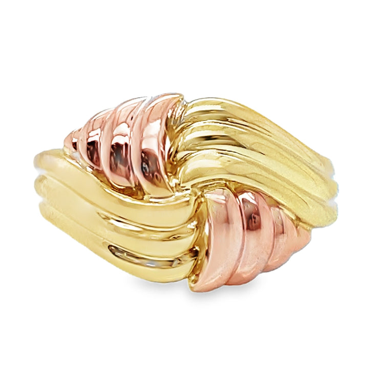 Yellow & Rose Gold Knot Ring