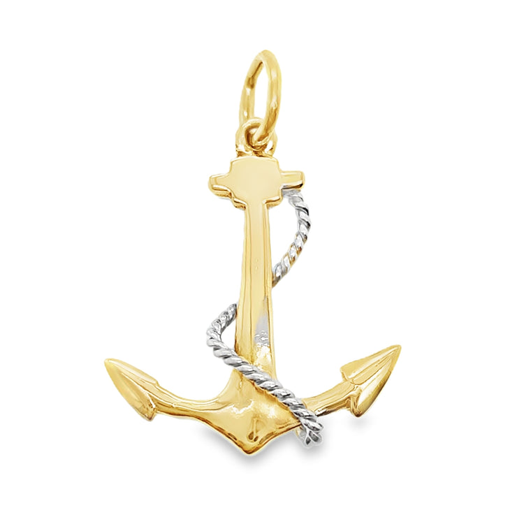 Two Tone Anchor Pendant