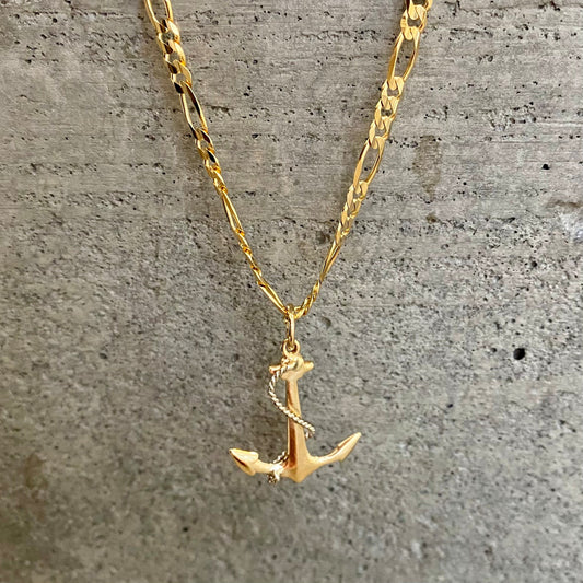 Two Tone Anchor Pendant
