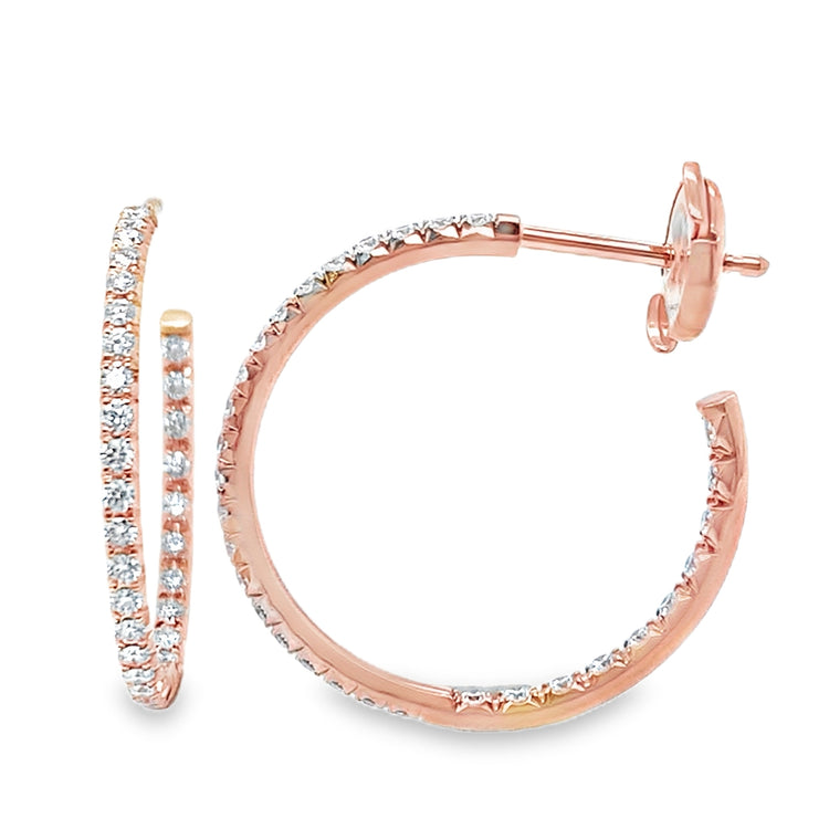 Tiffany & Co Metro Inside Outside Diamond Hoops