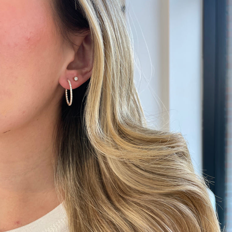 Tiffany & Co Metro Inside Outside Diamond Hoops