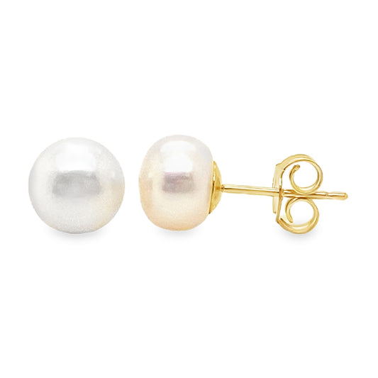 7mm Freshwater Button Pearl Studs