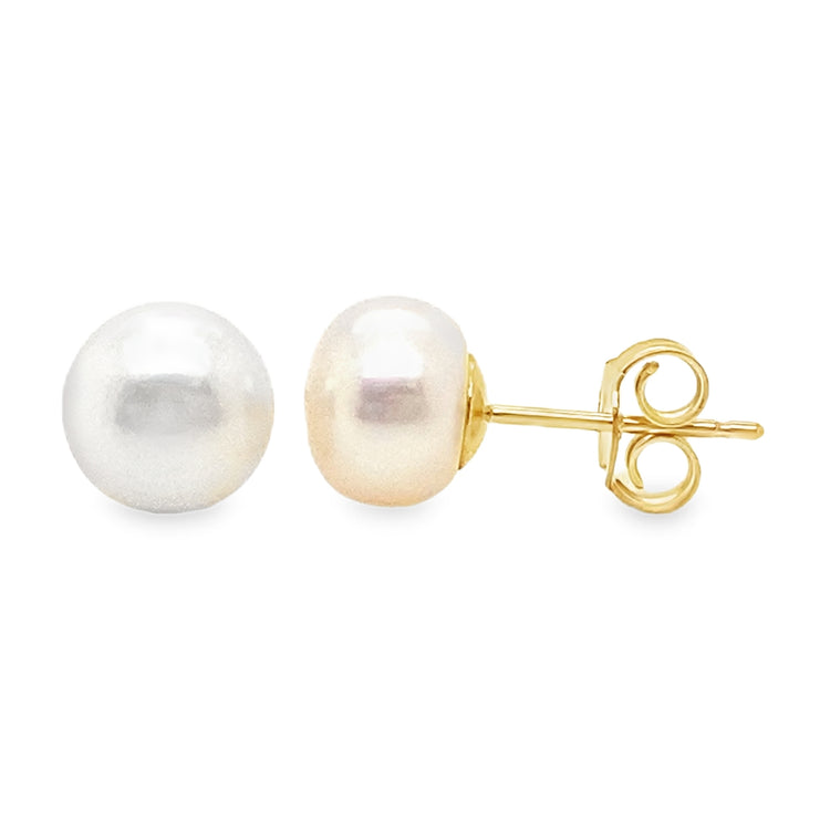 7mm Freshwater Button Pearl Studs