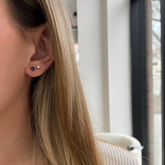 .40TCW Black Diamond Studs