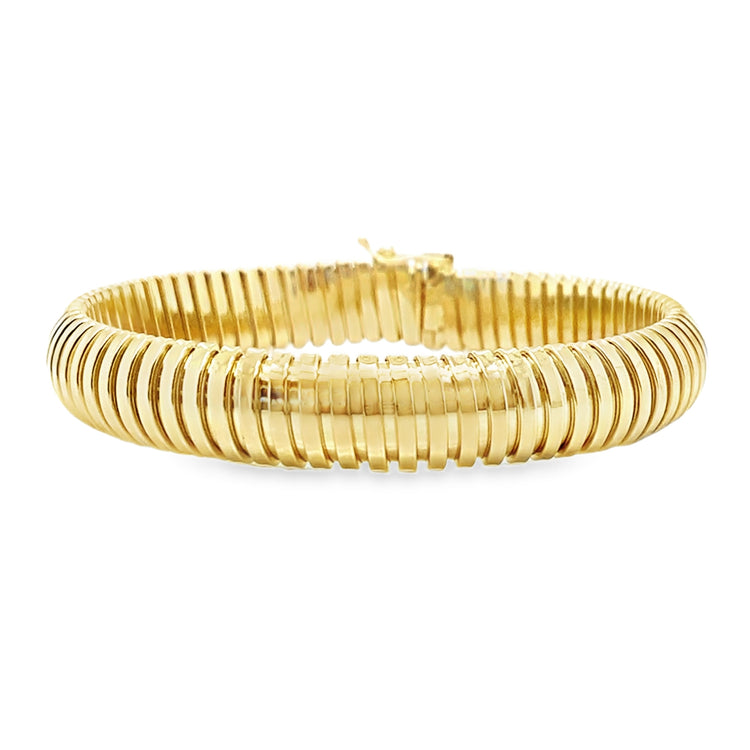 9mm Wide Flexible Gold Bracelet