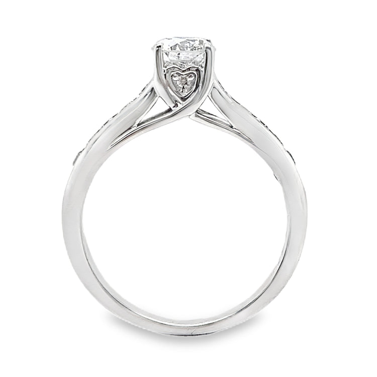 Heart Accent Classic Diamond Ring