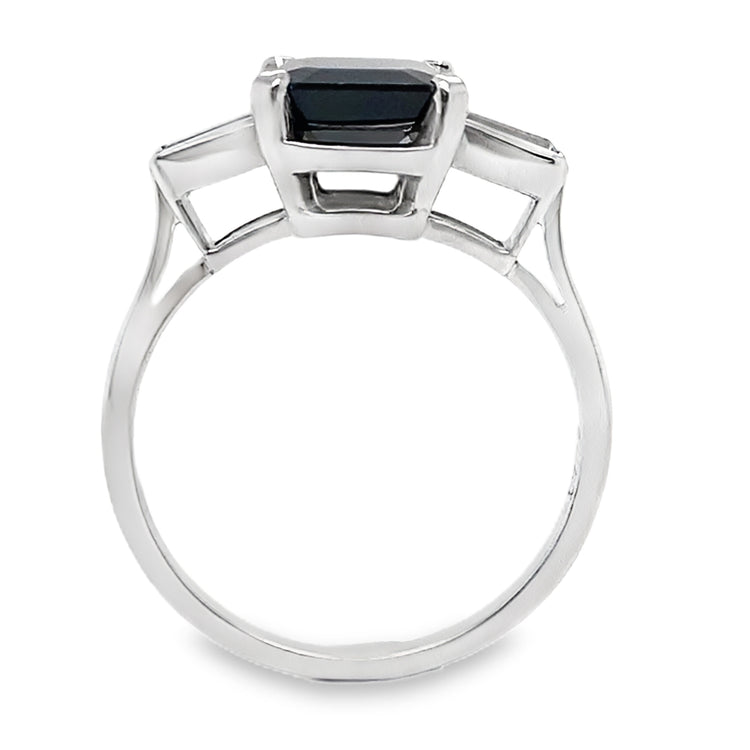 Sapphire & Diamond Art Deco Style Ring