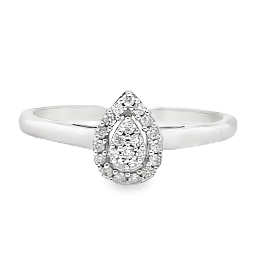 Pear Cluster Diamond Ring