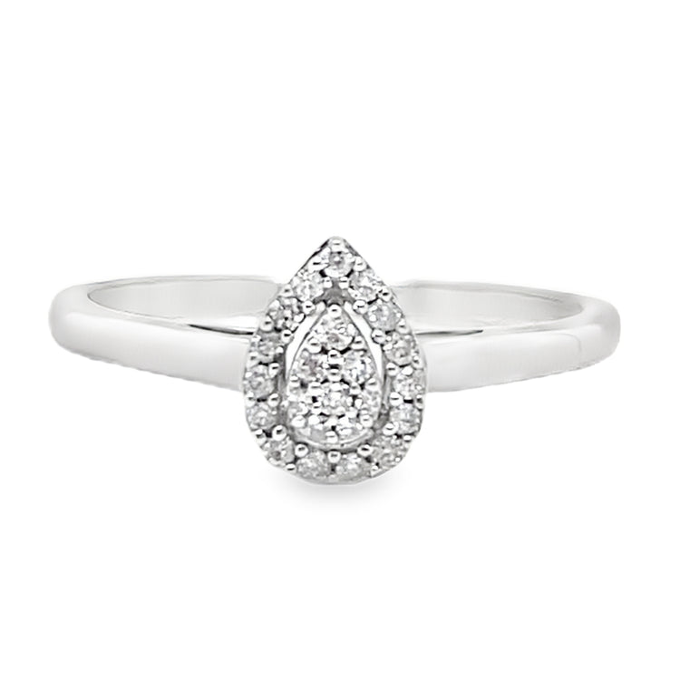 Pear Cluster Diamond Ring