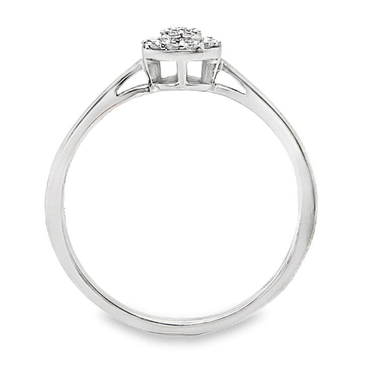 Pear Cluster Diamond Ring