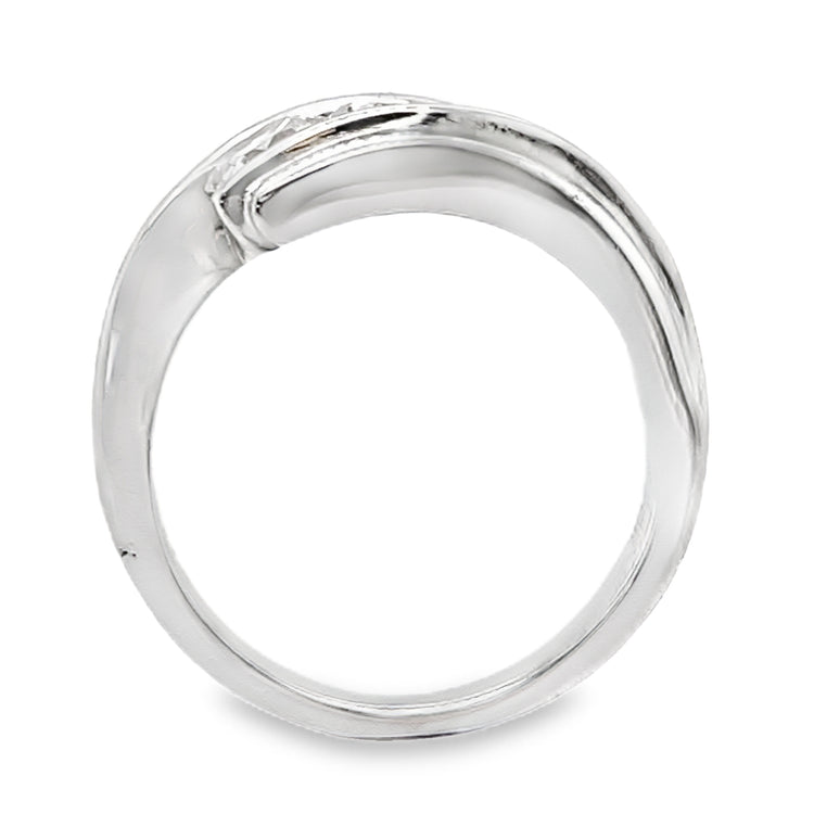 1.00TCW English Cut Diamond Bypass Ring