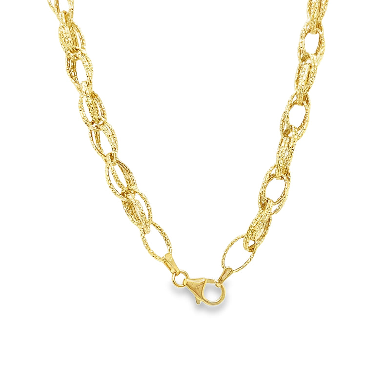 Oval Loop Textured Necklace