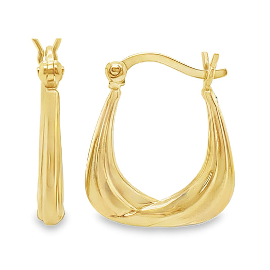 5/8 Inch Square Bottom Wave Hoops