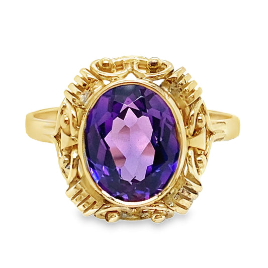 Vintage Style Amethyst Ring