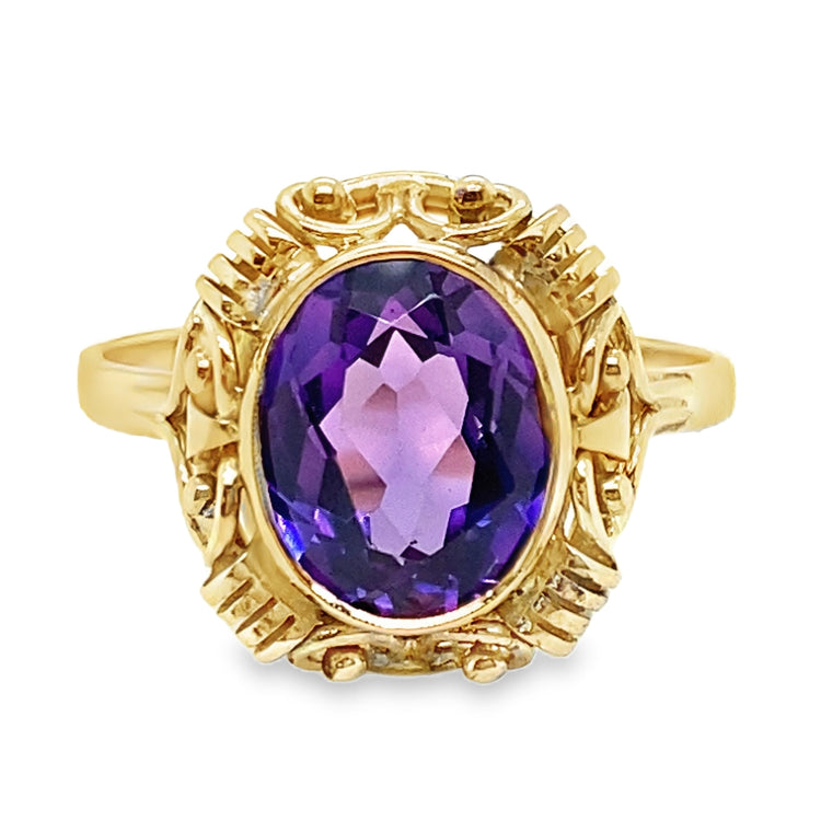 Vintage Style Amethyst Ring