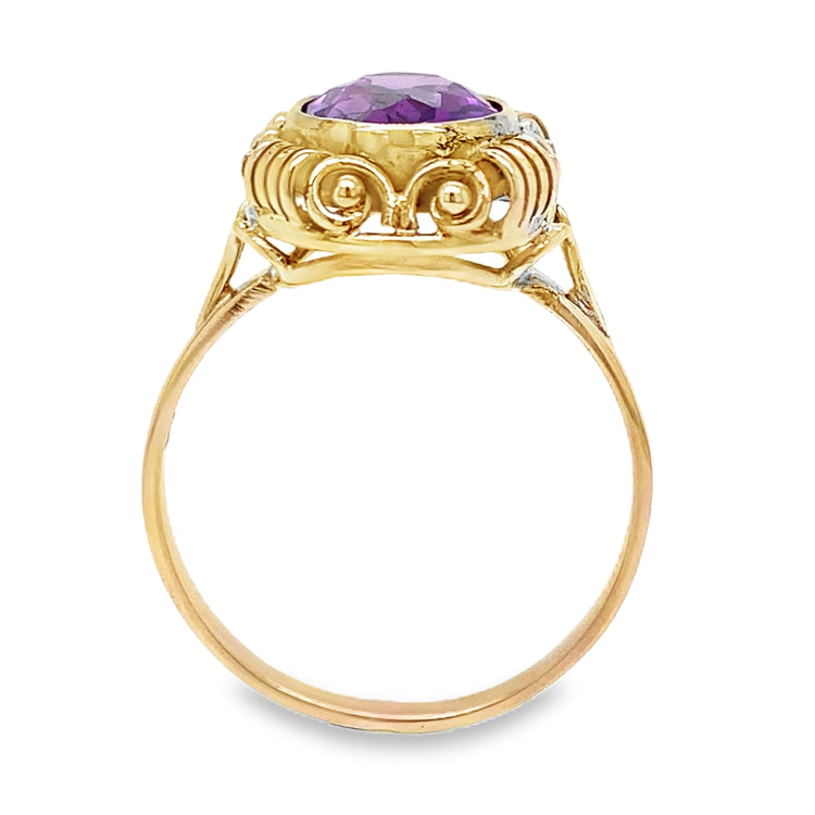 Vintage Style Amethyst Ring