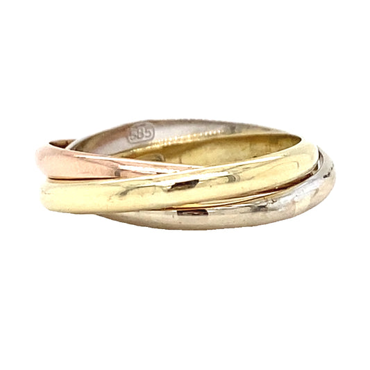 4.5mm Wide Tri Gold Rolling Ring