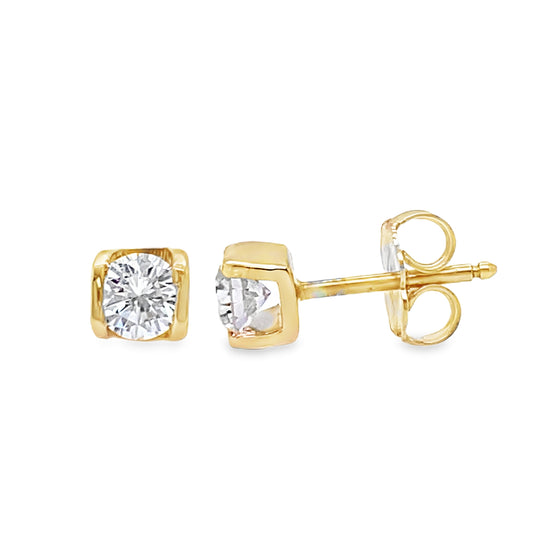 .50TCW Channel Set Diamond Studs