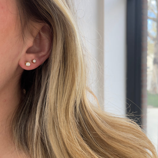 .50TCW Channel Set Diamond Studs