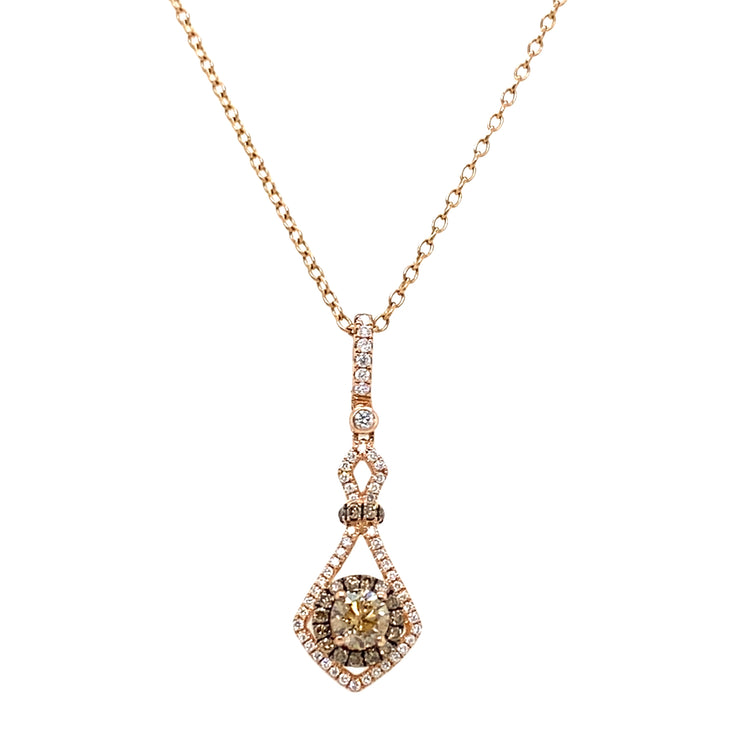 Long Necklace with Chocolate Diamonds