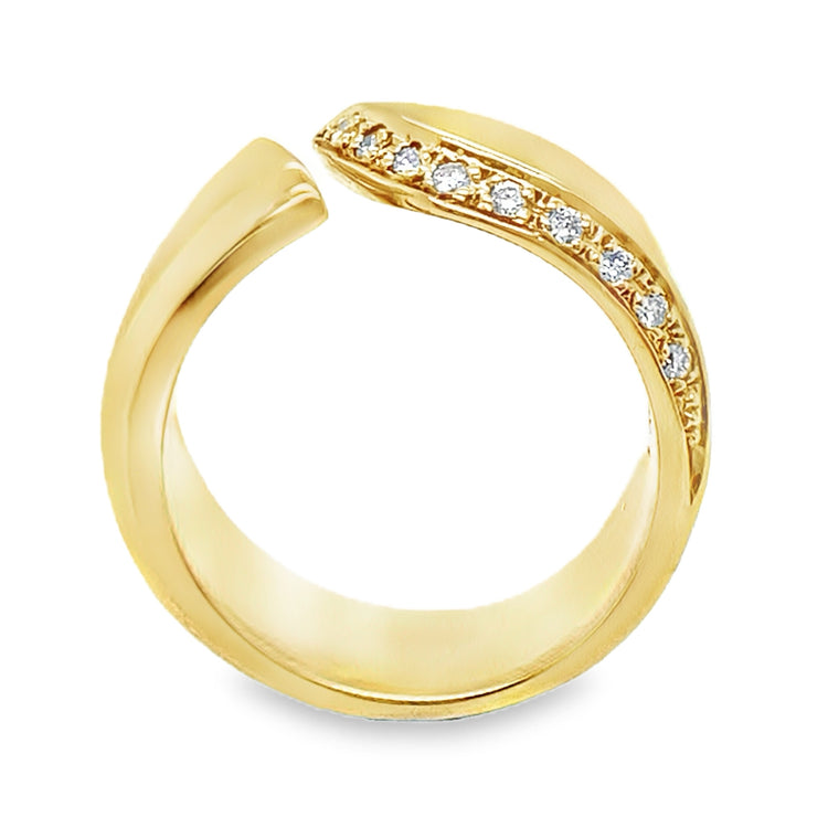 Negative Space Diamond Curve Ring