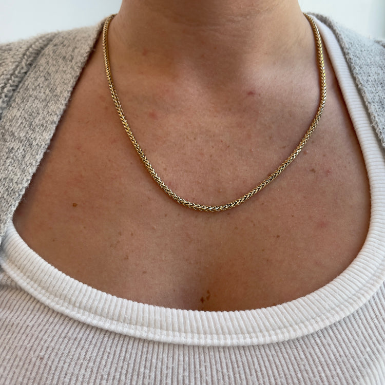 20 Inch Hollow Wheat Chain