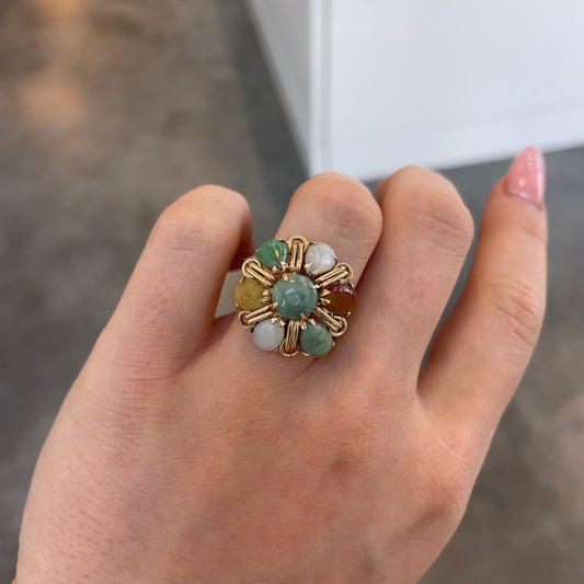 Multi Colored Quartz Ring