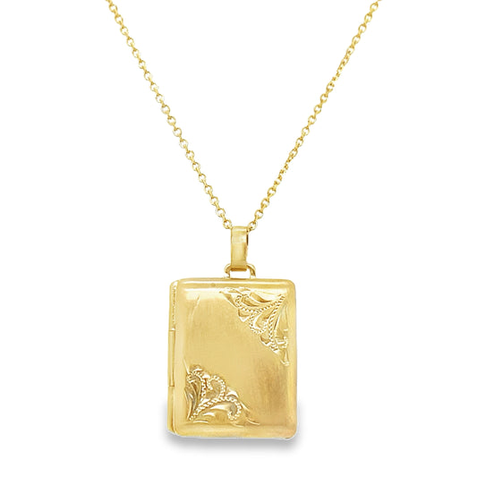 Rectangular Carved Locket