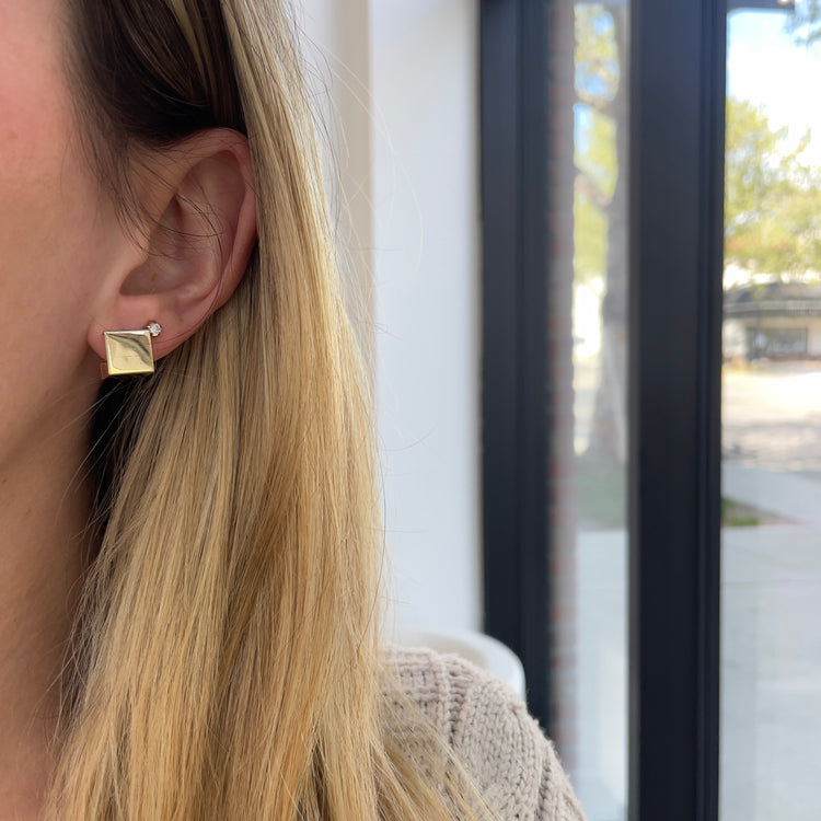 10mm Square Hoop Earrings