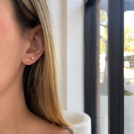 Textured Triple Circle Studs