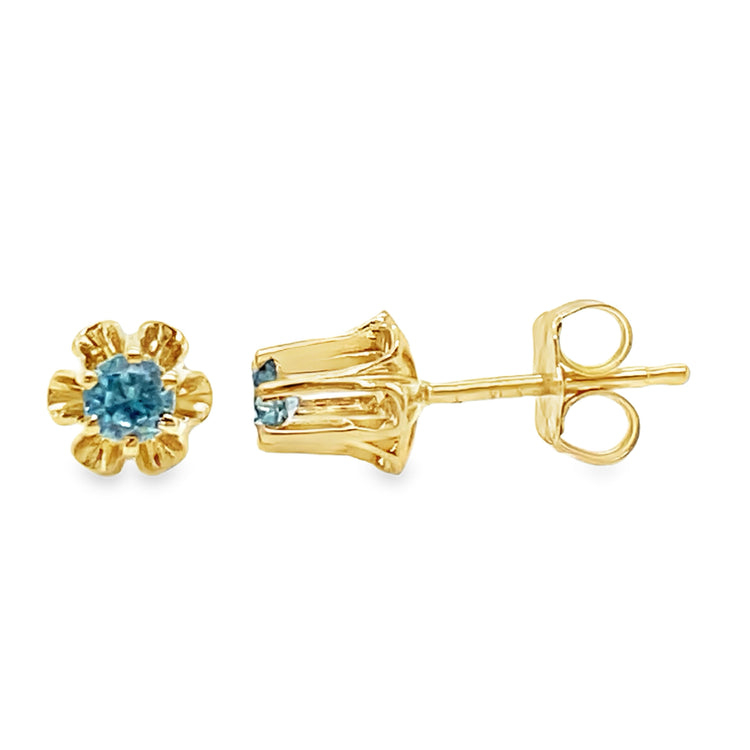 Sky Blue Topaz Studs
