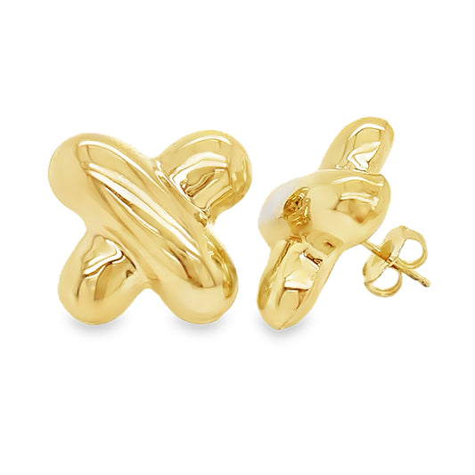 Oversized Puffy X Earrings