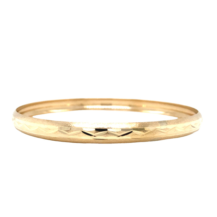 6mm Wide Diamond Cut Bangle