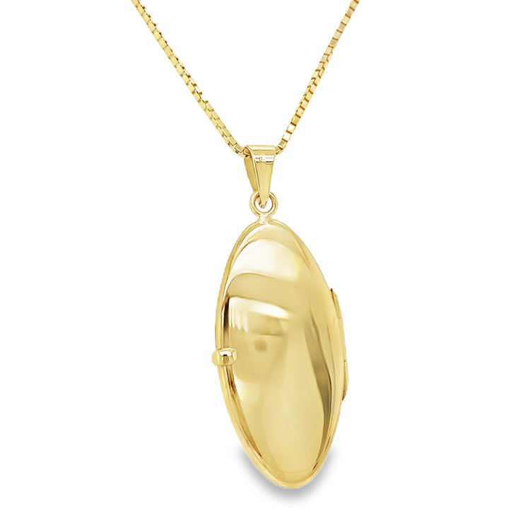 Elongated Oval Engraved Locket